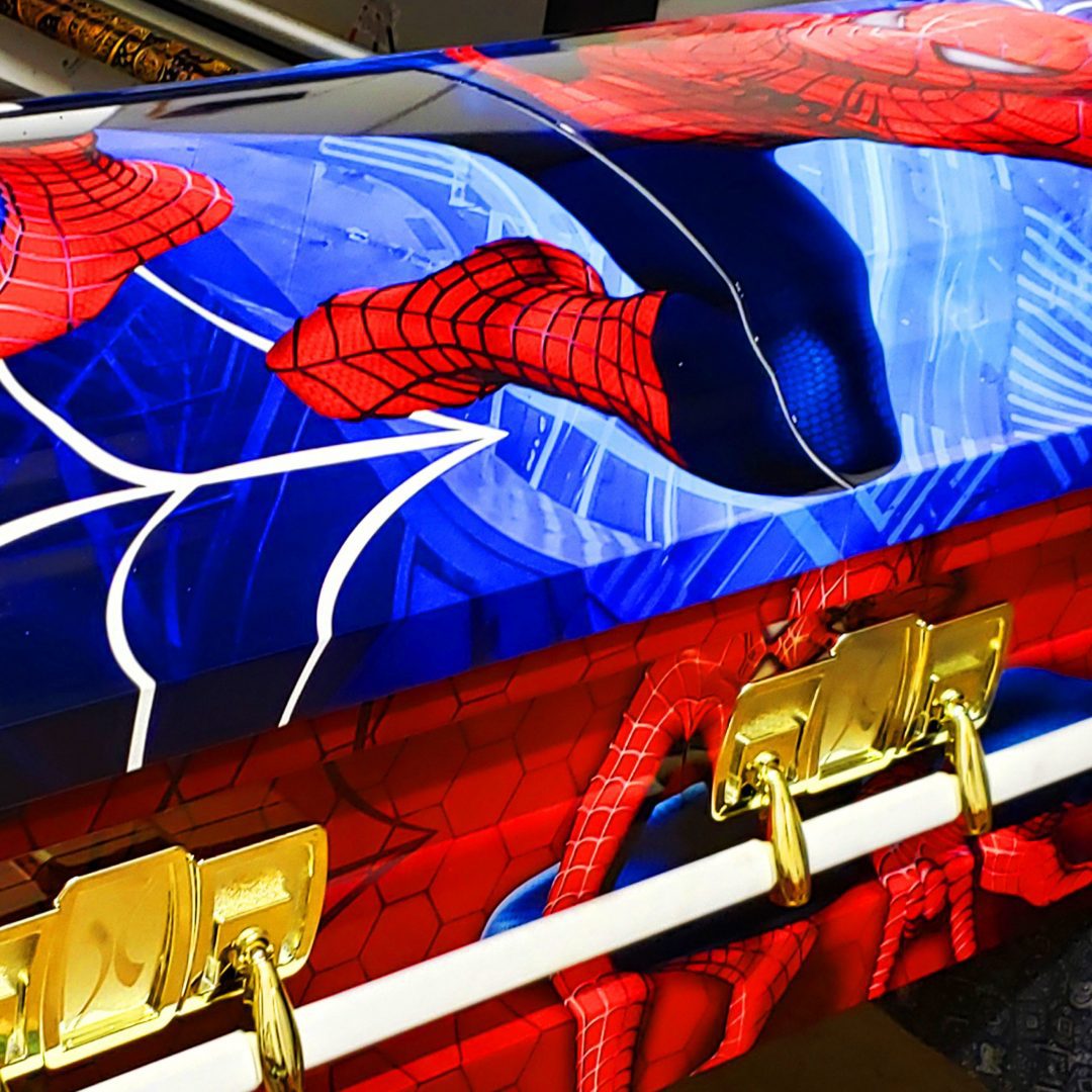Personalized Spider Casket Wrap 2